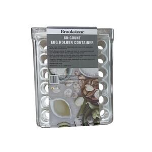 Brookstone 60 Count Egg Holder Container NEW Stackable BPA Free